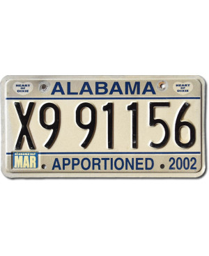 Tablica rejestracyjna USA Alabama Apportioned Truck X9 91156