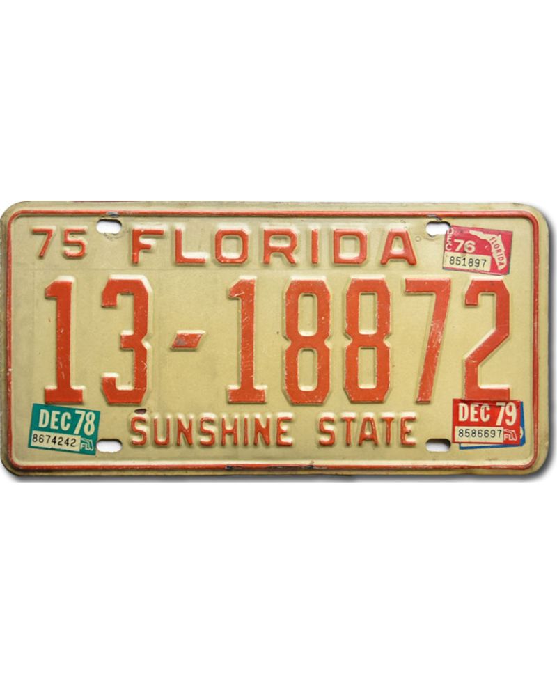Tablica rejestracyjna USA Florida 1975 Sunshine State 13-18872