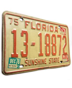 Tablica rejestracyjna USA Florida 1975 Sunshine State 13-18872
