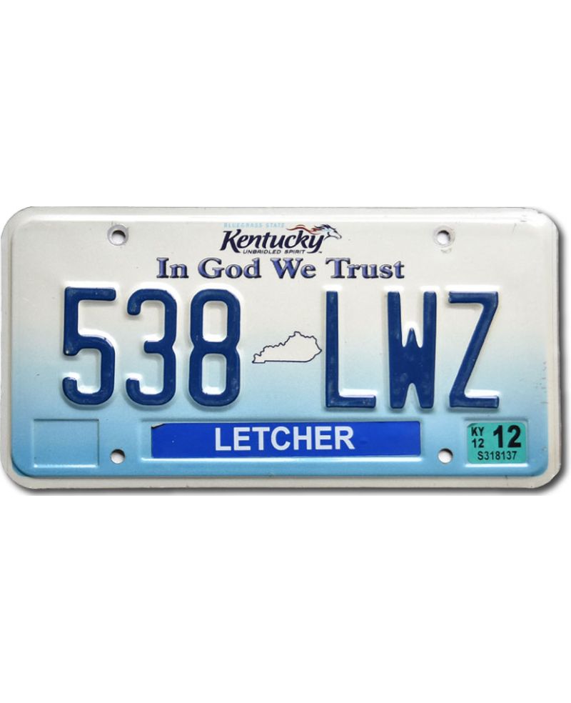 Tablica rejestracyjna USA Kentucky In God We Trust 538 LWZ