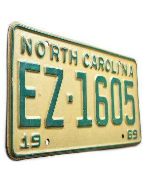Tablica rejestracyjna USA North Carolina 1969 EZ-1605
