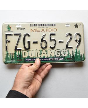Mexická SPZ Durango Forest FZG-65-29