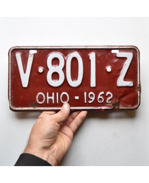 Americká SPZ Ohio 1962 Red V-801-Z