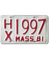 Motocyklowa Tablica Rejestracyjna USA Massachusetts 1981 HK 1997