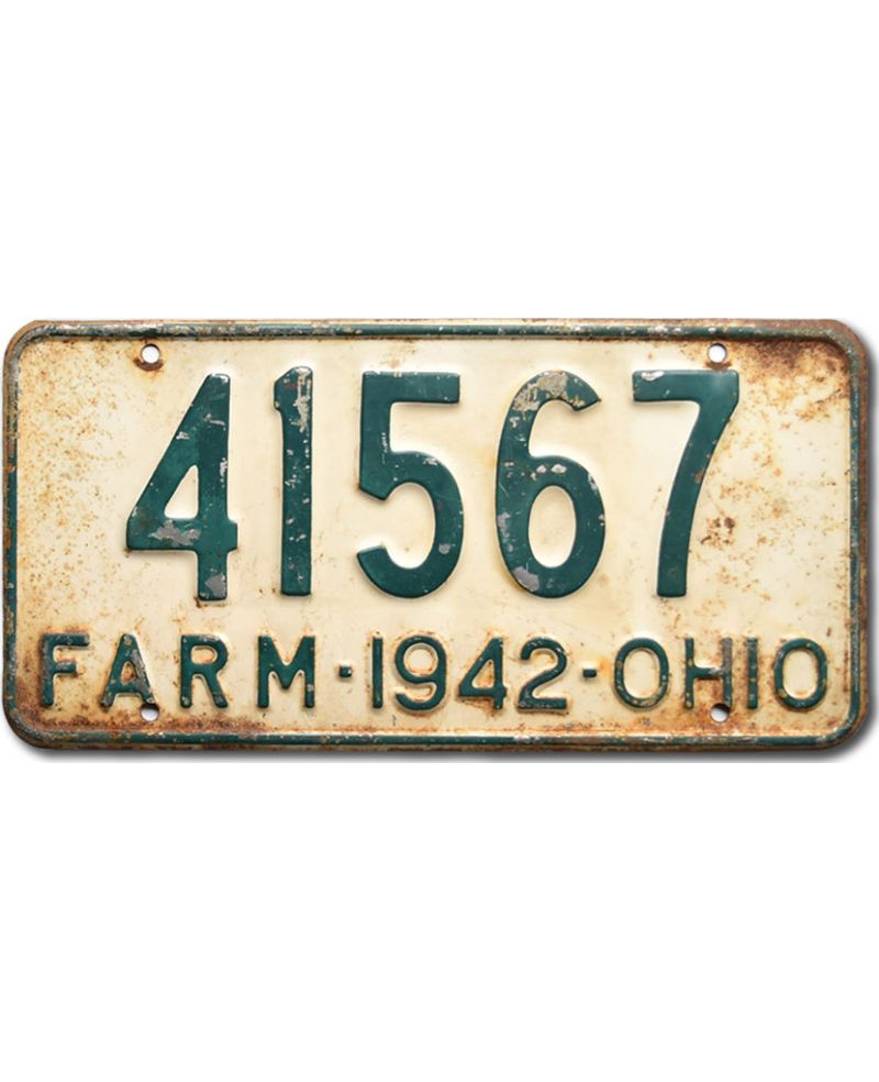 Tablica rejestracyjna USA Ohio 1942 Farm 41567