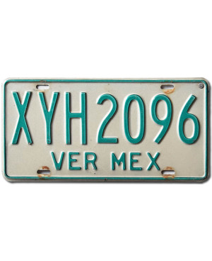 Meksykańska tablica rejestracyjna Veracruz 1992 XYH 2096
