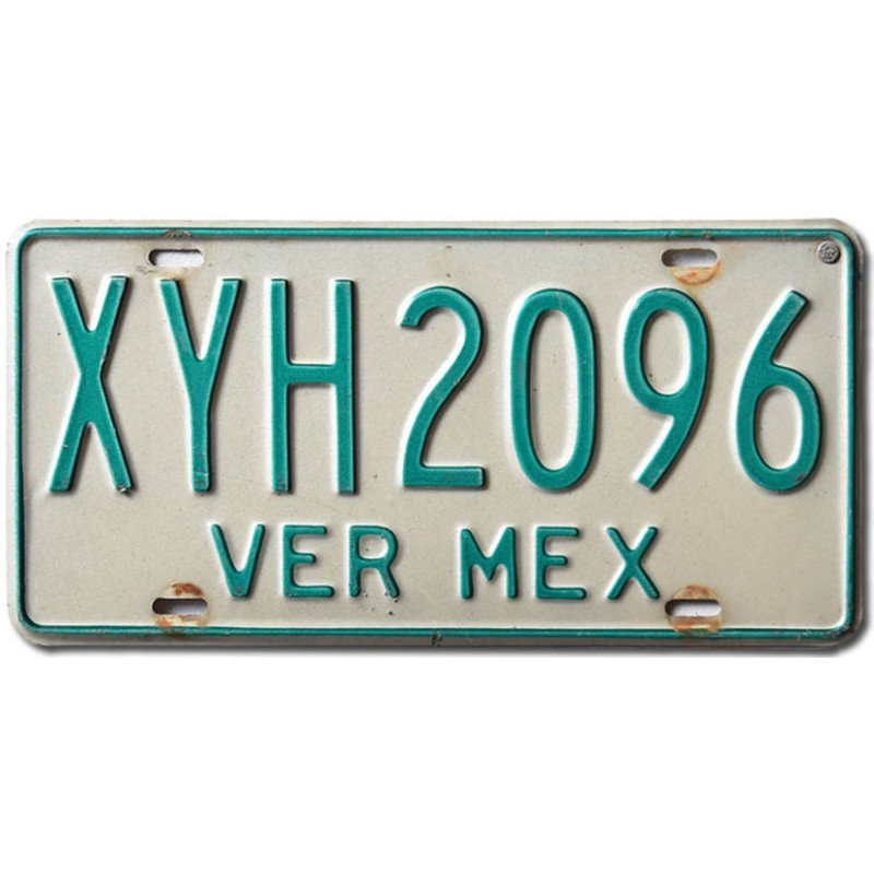 Meksykańska tablica rejestracyjna Veracruz 1992 XYH 2096