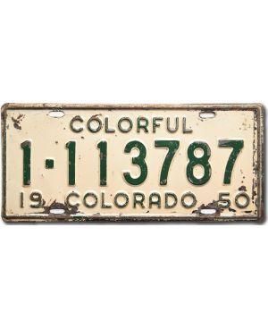 Tablica rejestracyjna USA Colorado 1950 Colorful 1-113787