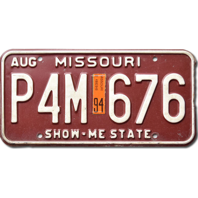Tablica rejestracyjna USA Missouri 1994 Show Me P4M 676