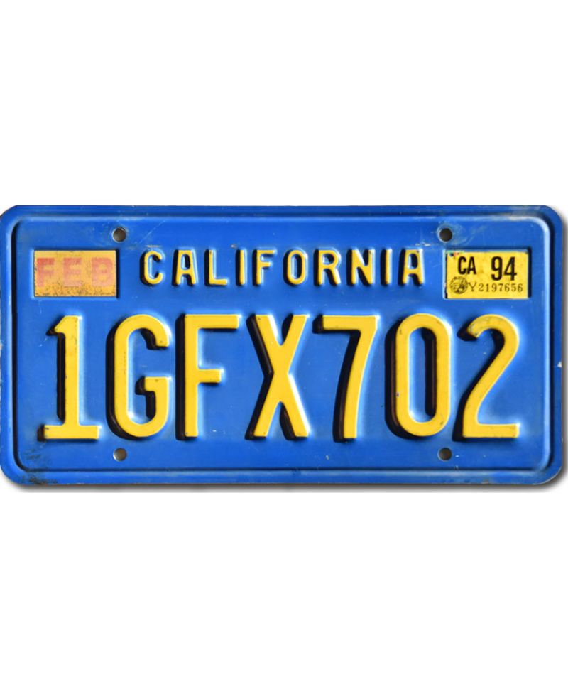 Tablica rejestracyjna USA California Blue 1GFX702