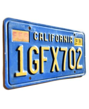 Tablica rejestracyjna USA California Blue 1GFX702