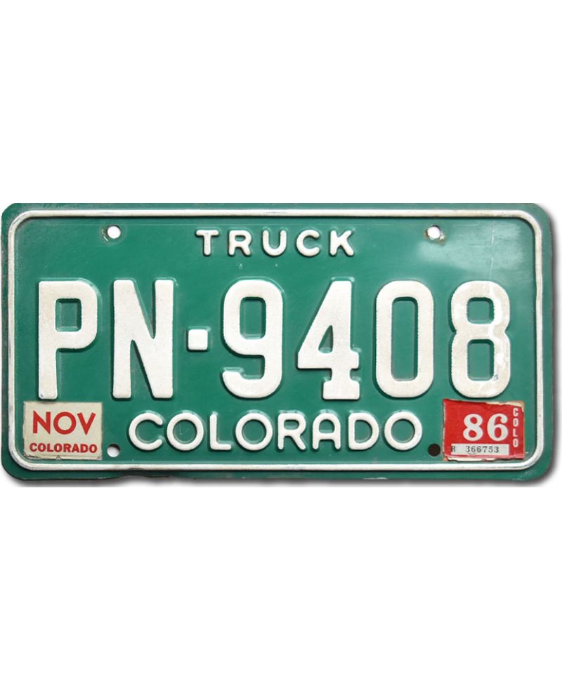 Tablica rejestracyjna USA Colorado 1986 Truck PN-9408