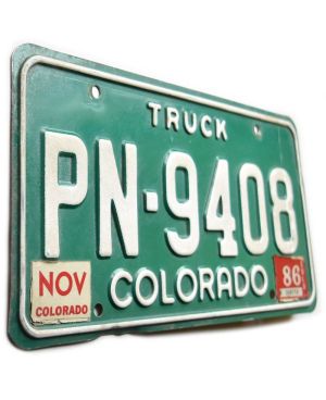 Tablica rejestracyjna USA Colorado 1986 Truck PN-9408