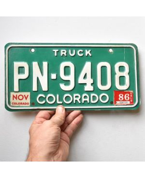 Tablica rejestracyjna USA Colorado 1986 Truck PN-9408