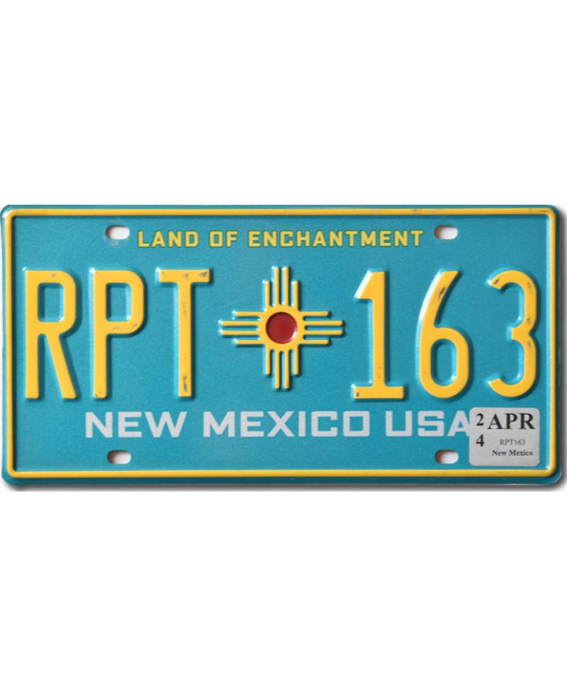Tablica rejestracyjna USA New Mexico Blue RPT 163