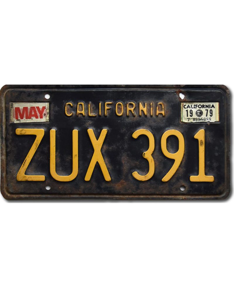Tablica rejestracyjna USA California 1963 Black ZUX 391