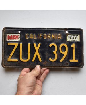 Tablica rejestracyjna USA California 1963 Black ZUX 391