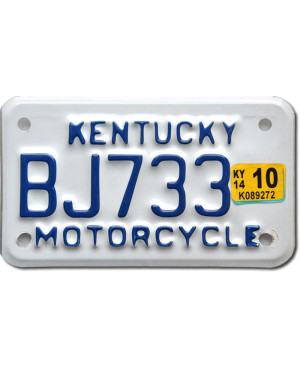 Motocyklowa Tablica Rejestracyjna USA Kentucky BJ733