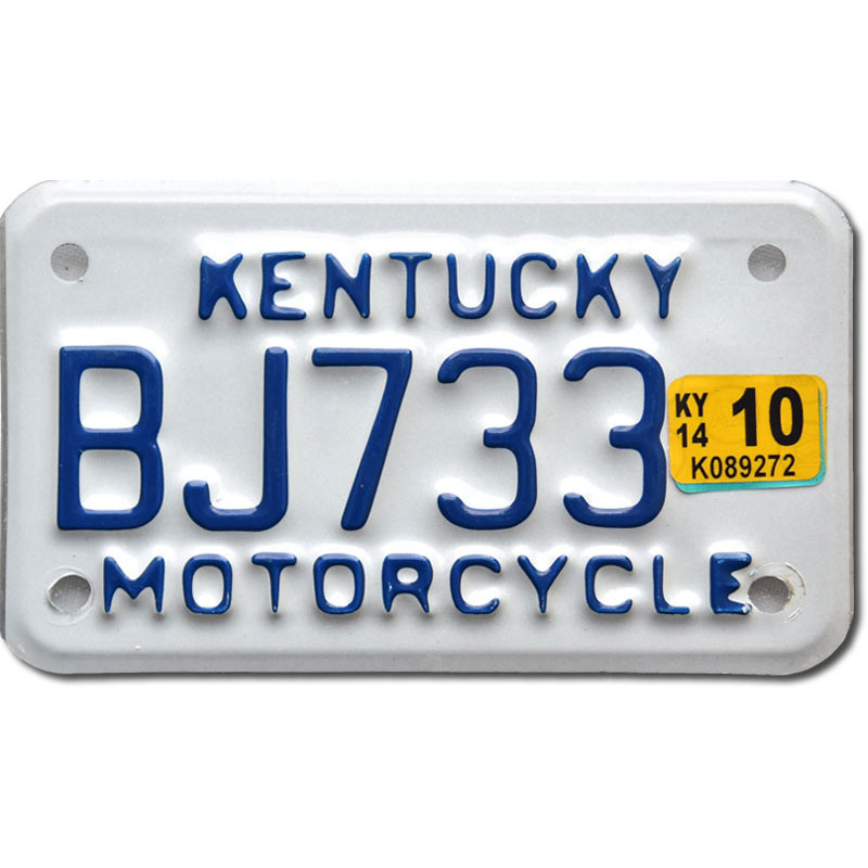 Motocyklowa Tablica Rejestracyjna USA Kentucky BJ733
