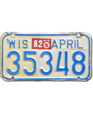 Motocyklowa Tablica Rejestracyjna USA Wisconsin 35348