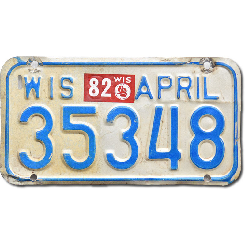 Motocyklowa Tablica Rejestracyjna USA Wisconsin 35348