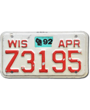 Motocyklowa Tablica Rejestracyjna USA Wisconsin Z3195