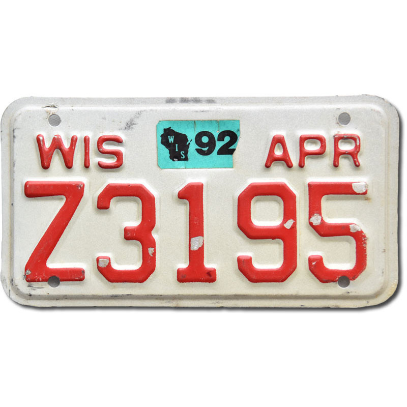 Motocyklowa Tablica Rejestracyjna USA Wisconsin Z3195