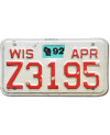 Motocyklowa Tablica Rejestracyjna USA Wisconsin Z3195