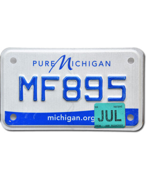 Motocyklowa Tablica Rejestracyjna USA Michigan Pure MF895