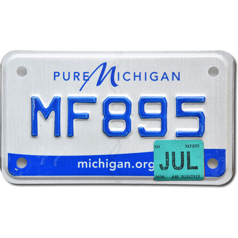 Motocyklowa Tablica Rejestracyjna USA Michigan Pure MF895