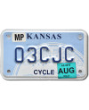 Motocyklowa Tablica Rejestracyjna USA Kansas 03CJC