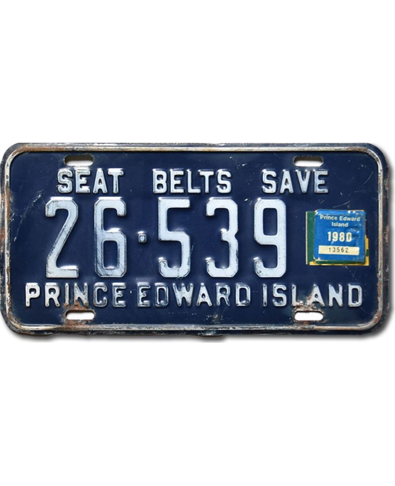 Kanadyjska tablica rejestracyjna Prince Edward Island Blue 26-539