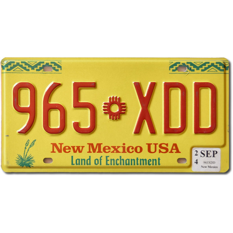 Tablica rejestracyjna USA New Mexico Enchantment 965 XDD