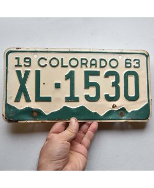 Tablica rejestracyjna Colorado 1963 Mountains XL-1530