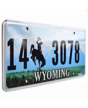 Americká SPZ Wyoming Green Landscape