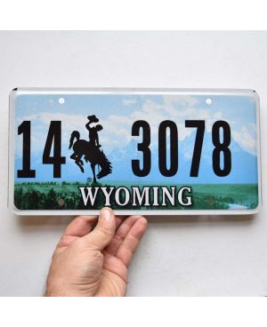 Americká SPZ Wyoming Green Landscape