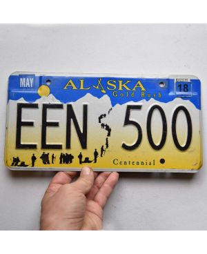 Tablica rejestracyjna USA Alaska Gold Rush EEN 500