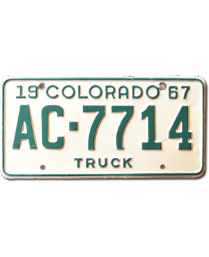 Tablica rejestracyjna USA Colorado 1967 Truck AC-7714