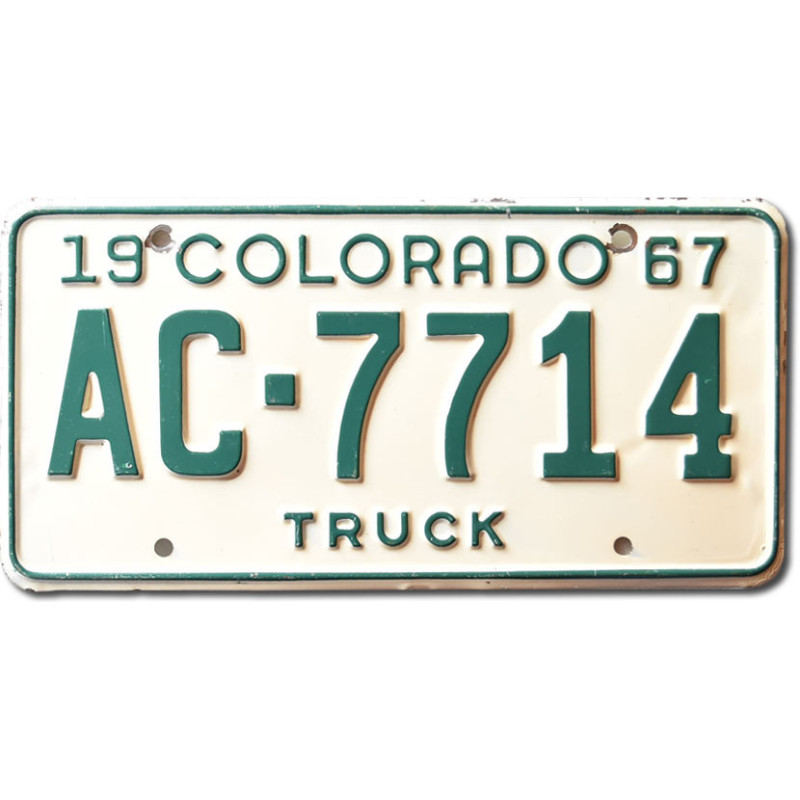 Tablica rejestracyjna USA Colorado 1967 Truck AC-7714