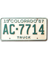 Tablica rejestracyjna USA Colorado 1967 Truck AC-7714