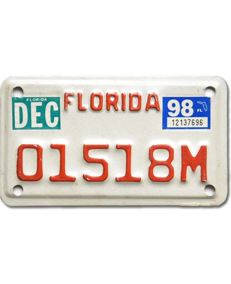 Motocyklowa Tablica Rejestracyjna USA Florida 01518M