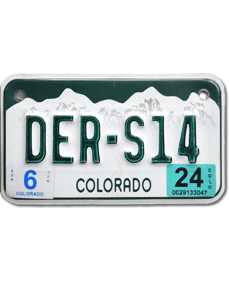 Motocyklowa Tablica Rejestracyjna USA Colorado DER-S14