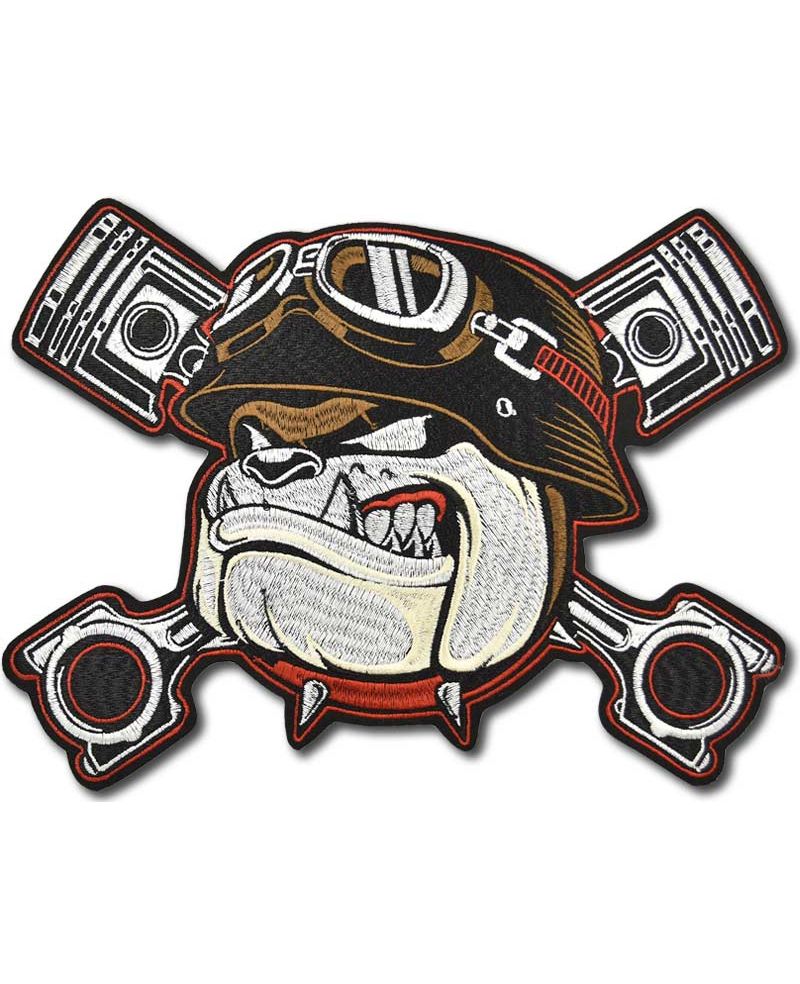 Naszywka duża Bulldog Pistons XXL na plecy 29 cm x 22 cm