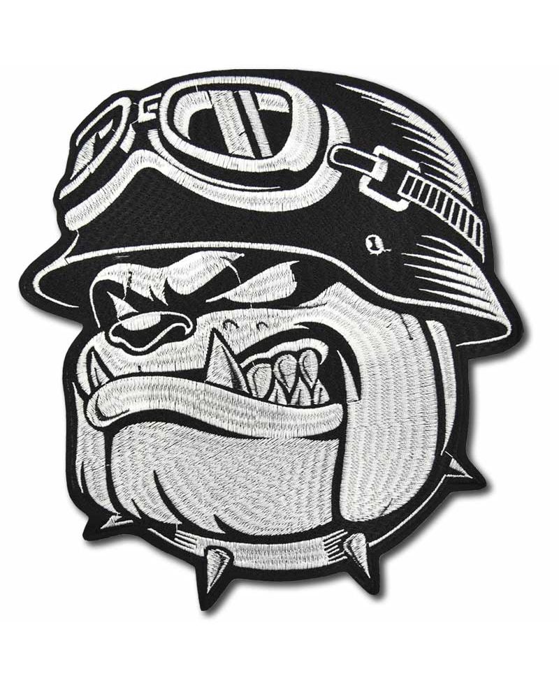Moto nášivka Bulldog Helmet XXL na záda 28 cm x 25 cm