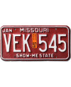 Tablica rejestracyjna USA Missouri 1997 Red VEK 545