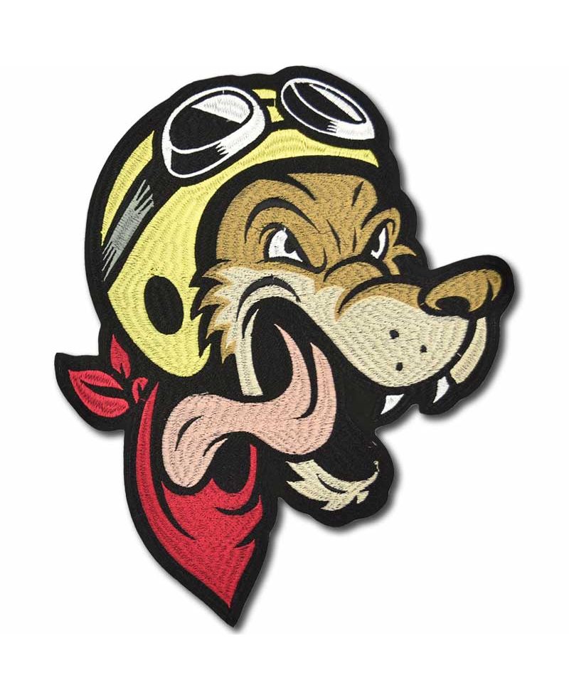 Moto nášivka Lone Wolf Helmet XXL na záda 32 cm x 27 cm