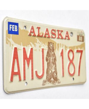 Americká SPZ Alaska 1976 Grizzly Bear AMJ 187