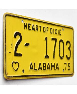 Tablica rejestracyjna USA Alabama 1975 Heart of Dixie 2-1703