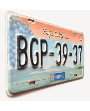 Meksykańska tablica rejestracyjna Baja California 2012 Fronteriza BGP-39-37