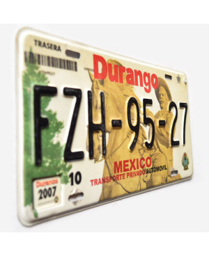 Meksykańska tablica rejestracyjna Durango 2007 FZH-95-27